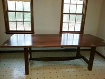 Walnut Live Edge Trestle Dining Table 5 small