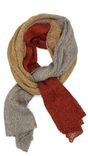 Earth Tone Handknit 3 Color Rayon Scarf 1 small