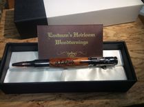 Bolt Action Pen In Gun Metal And Cocobolo With Engraving 2 small