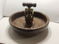 Handmade Turned Black Walnut Nutcracker Bowl 1 small