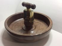 Handmade Turned Black Walnut Nutcracker Bowl 3 small