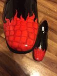 Custom Painted Flame Patent Leather Shoes 3 small