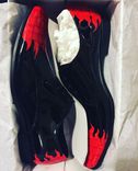 Custom Painted Flame Patent Leather Shoes 1 small