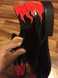 Custom Painted Flame Patent Leather Shoes 4 small
