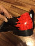 Custom Painted Flame Patent Leather Shoes 5 small
