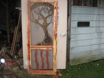Coustom Monogramed Cedar Screen Door 3 small