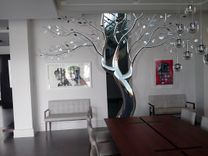 Stainless Steel Tree Sculpture, "Evolution Of Flora" 2 small