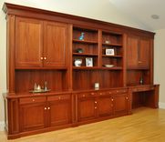 Traditional Mahogany Wall Unit /Home Office Desk 1 small