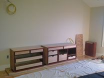 Traditional Mahogany Wall Unit /Home Office Desk 5 small