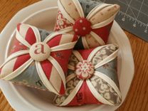 Cathedral Windows Pincushions 3 small