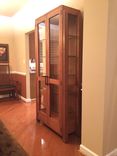 Contemporary Mission Oak China Cabinet 1 small