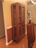 Contemporary Mission Oak China Cabinet 2 small