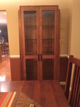 Contemporary Mission Oak China Cabinet 3 small