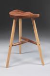 Wooden Stool With Carved Seat 1 small