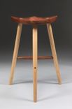 Wooden Stool With Carved Seat 3 small