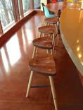 Wooden Stool With Carved Seat 5 small