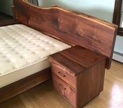 Natural Edge Walnut Bed Set 3 small