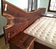 Natural Edge Walnut Bed Set 1 small