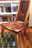 Figured Walnut And White Oak Lounge Chair. 2 small