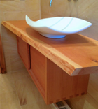 Cherry Vanity And Shelving 1 small