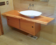 Cherry Vanity And Shelving 2 small