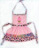 Little Girl's Cupcake Crayon Play Apron 1 small