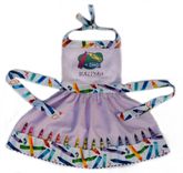Little Girl's Cupcake Crayon Play Apron 2 small
