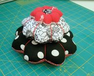 Tiered Flower Shape Pincushion 3 small