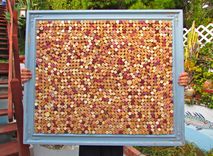 Custom Wine Cork Pin Boards And Usable Wine Cork Mosaics In Various Vintage Frames. 1 small