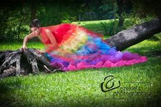 Esperanza Rainbow Spanish Couture Gown 3 small