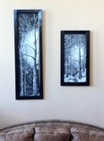 Tall Black And White Forest Panel 1 small