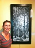 Tall Black And White Forest Panel 2 small