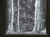 Tall Black And White Forest Panel 3 small