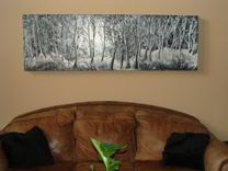 Custom Large Black And White Forest 7 small