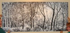 Custom Large Black And White Forest 8 small