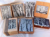 Painted Keepsake, Memento, Storage Boxes 2 small