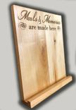 Pine Laser Engraved, Personalized Ipad/Recipe Book Holder 1 small