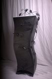 "Black Vine Dresser" Welded 16 Guage Steel, Marble Functional Sculpture 2 small