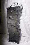 "Black Vine Dresser" Welded 16 Guage Steel, Marble Functional Sculpture 1 small