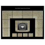 Carved Marble Tile Fireplace Surround 1 small