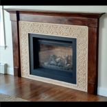 Carved Marble Tile Fireplace Surround 1 small