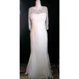 Original Design -  Wedding Dress In Chiffon And Lace With Half Sleeve 1 small