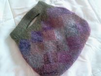 Violets In The Glen Handmade Knitted And Felted Interlock Design Bag 1 small