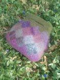 Violets In The Glen Handmade Knitted And Felted Interlock Design Bag 3 small