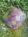 Violets In The Glen Handmade Knitted And Felted Interlock Design Bag 4 small