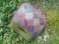 Violets In The Glen Handmade Knitted And Felted Interlock Design Bag 6 small