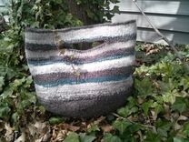 Random Trails Handmade Felted Tote With Cell Pocket 4 small
