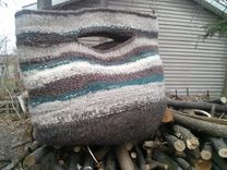 Random Trails Handmade Felted Tote With Cell Pocket 5 small