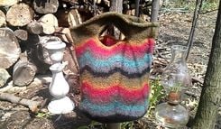 Afternoon In Santa Fe Tote Hand Made All Natural Fiber Wearable Art. 1 small