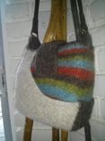 Tiny Messanger Hand Made Knitted Hand Felted 100% Natural Fiber Bag 2 small